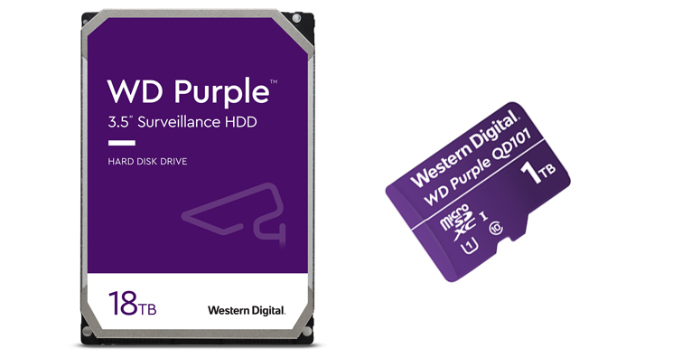 WD推出全新WD Purple 18TB HDD、WD Purple microSD記憶卡1TB，預計10-11月間陸續販售