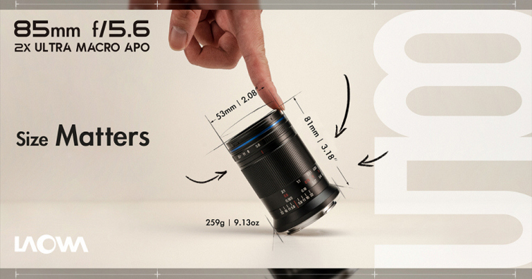 老蛙發表世上最小全片幅無反相機微距鏡頭：Laowa 85mm f/5.6 2x Ultra Macro APO