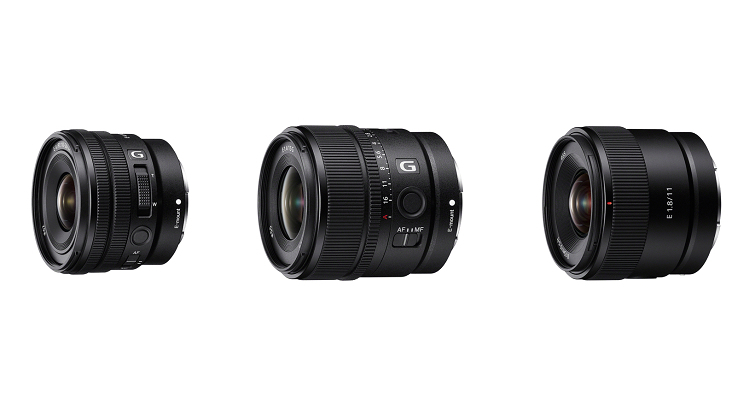 Sony推出全新APS-C片幅鏡頭E PZ 10-20mm F4 G、E 15mm F1.4 G、E 11mm F1.8