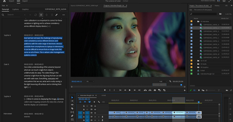 Adobe Premiere Pro發佈AI驅動的基於文本的影片剪輯工作流程